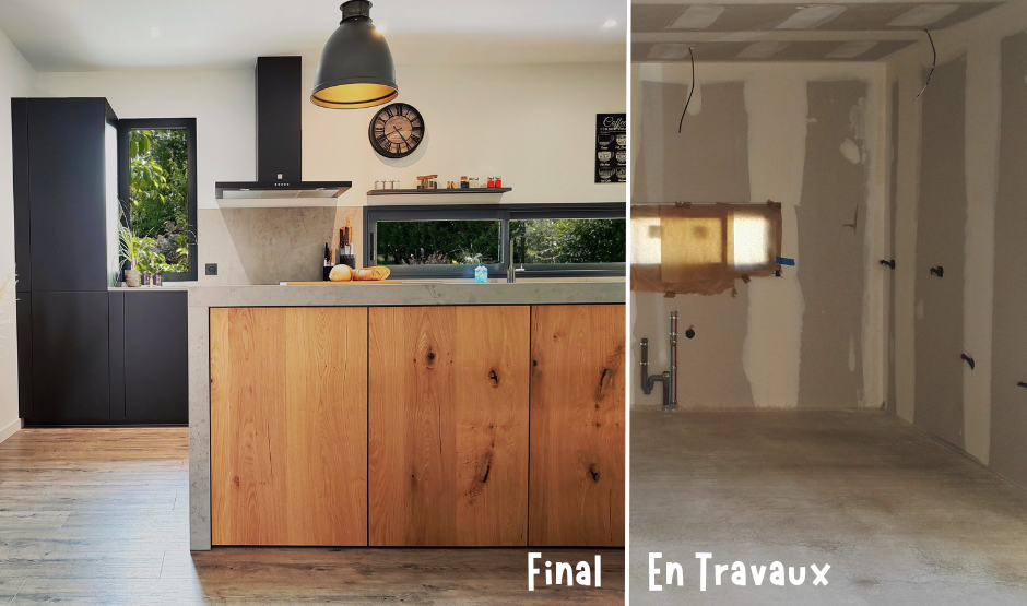 Cuisine bois et noire